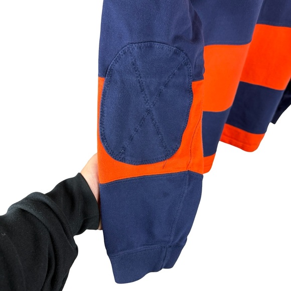Mens 2000s Polo Ralph Lauren Rugby Orange Blue Kanye Polo Shirt Size L - Picture 7 of 9